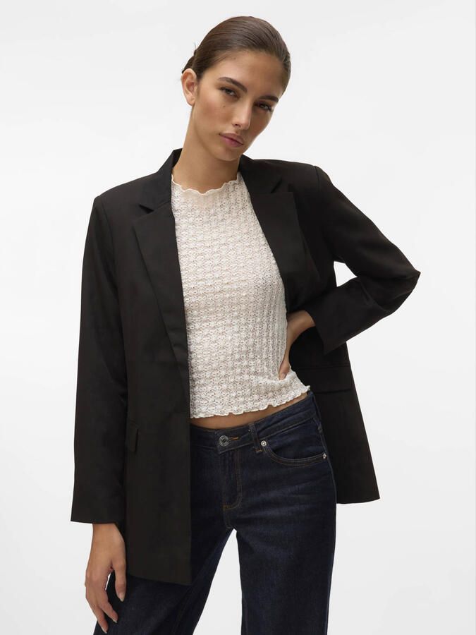 Vero Moda Relaxed fit lange blazer van viscosemix model 'NILA' - Foto 2