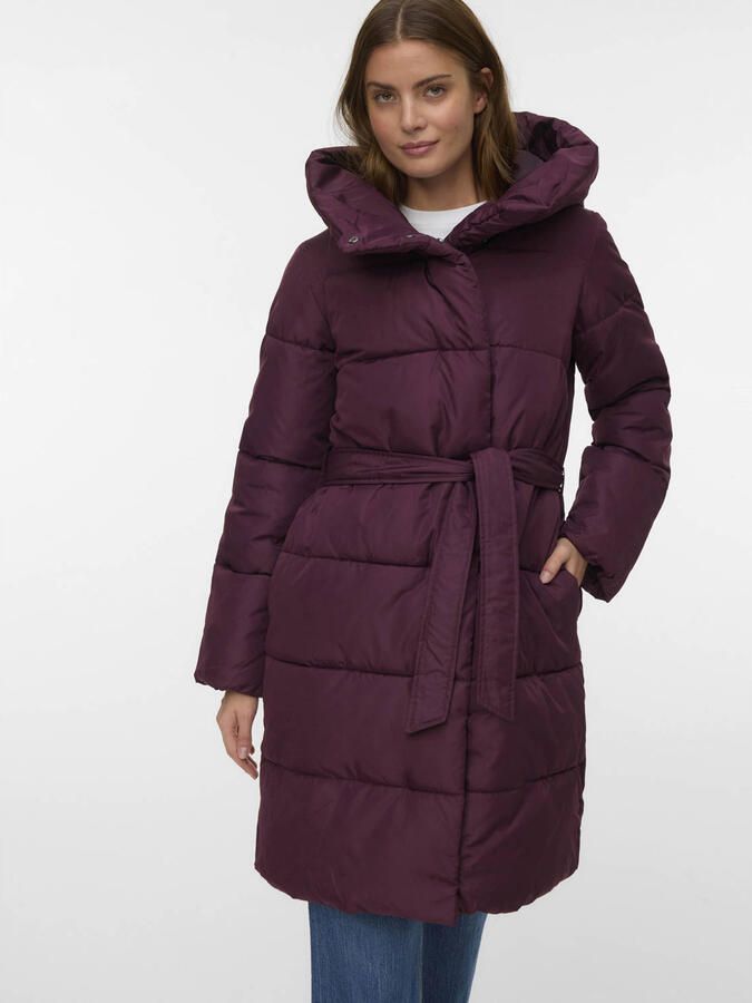 VERO MODA gewatteerde jas donkerrood