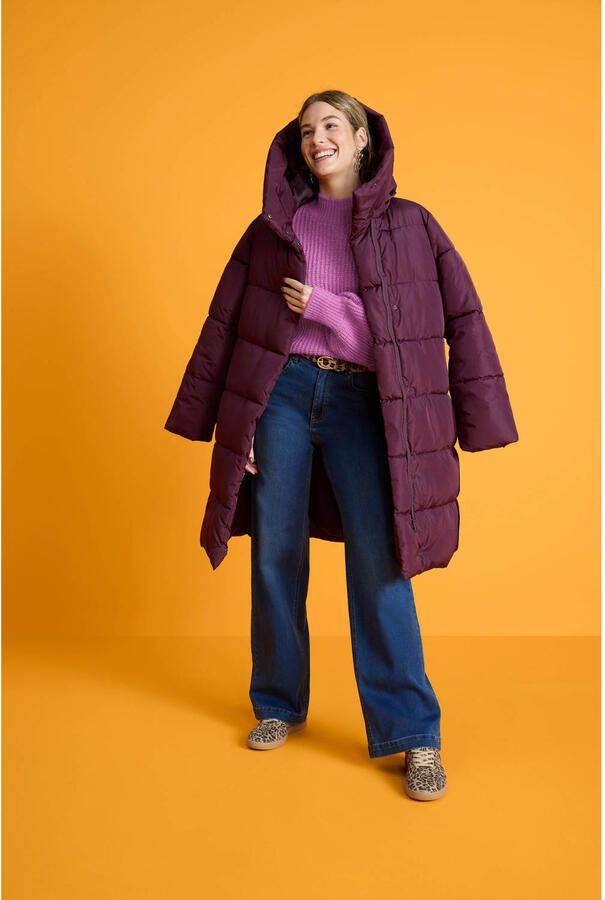 VERO MODA gewatteerde jas donkerrood - Foto 3