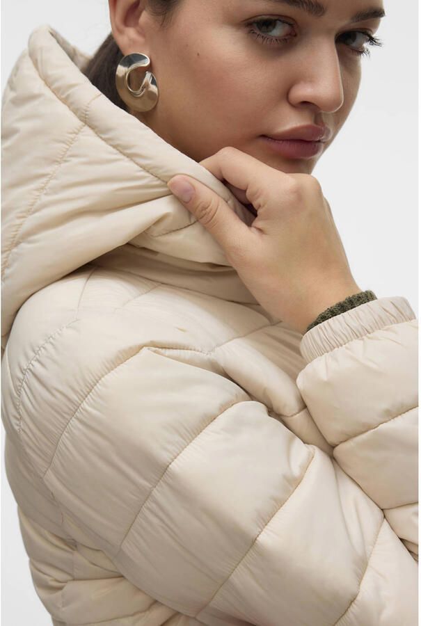 VERO MODA gewatteerde jas quilted ecru - Foto 3