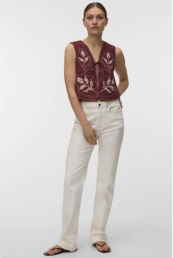 VERO MODA gilet donkerrood - Foto 2