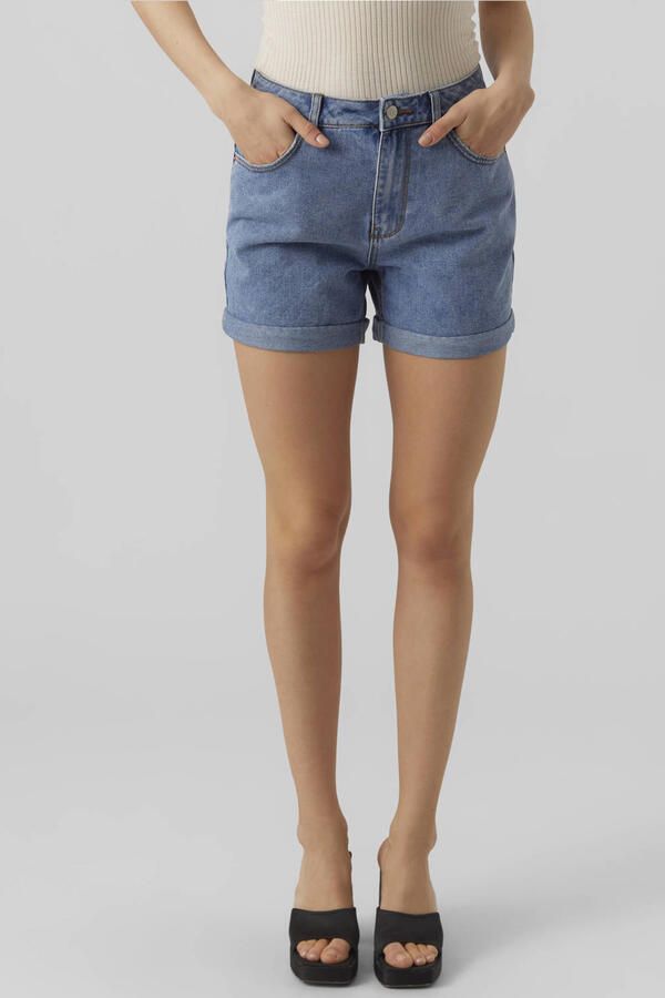 Vero Moda Relaxed fit korte jeans van katoenmix model 'ZURI'