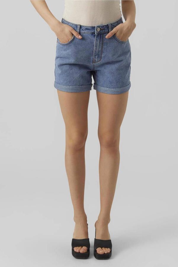 Vero Moda Relaxed fit korte jeans van katoenmix model 'ZURI' - Foto 2