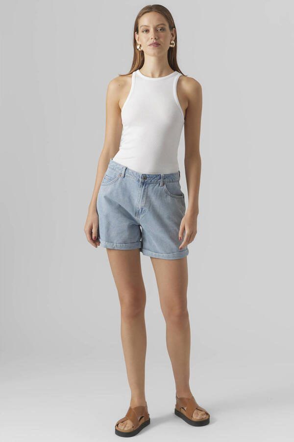 VERO MODA high waist loose fit denim short VMZURI light blue denim - Foto 3