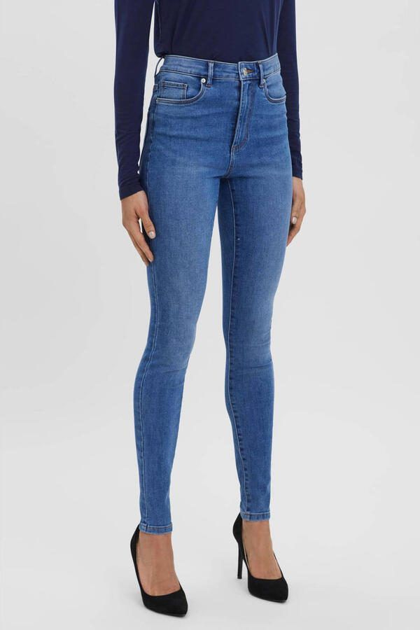 VERO MODA high waist skinny jeans VMSOPHIA medium blue denim - Foto 3