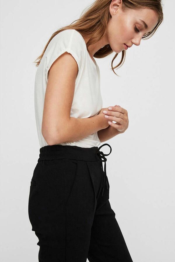 Vero Moda Loose fit stoffen broek met bandplooien model 'EVA'