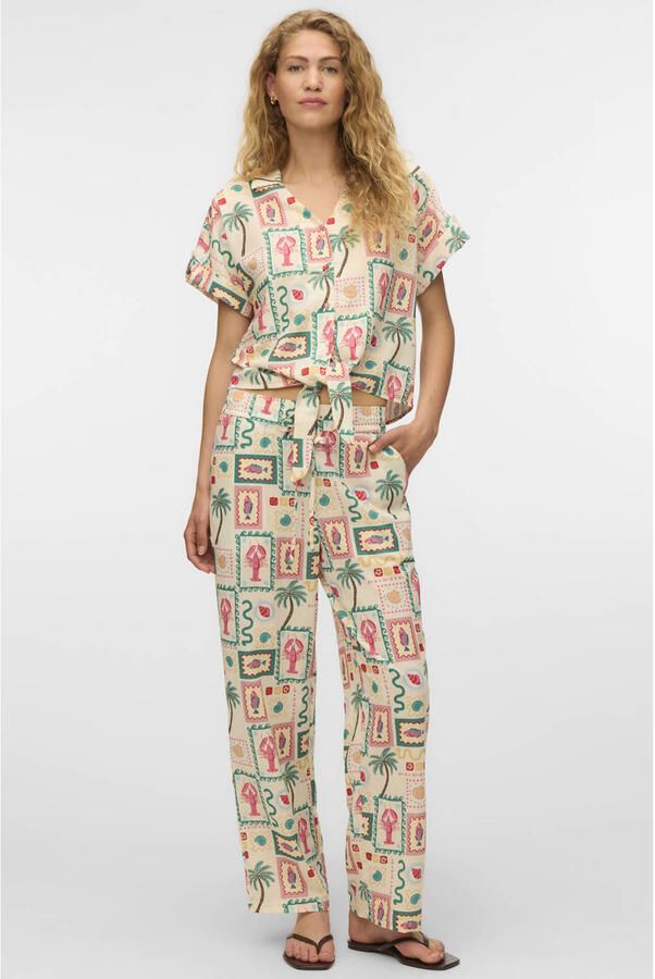 VERO MODA high waist casual broek multi - Foto 2