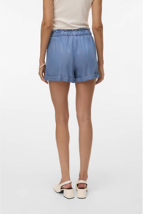 Vero Moda Loose fit korte broek van lyocell in denimlook model 'HARPER'