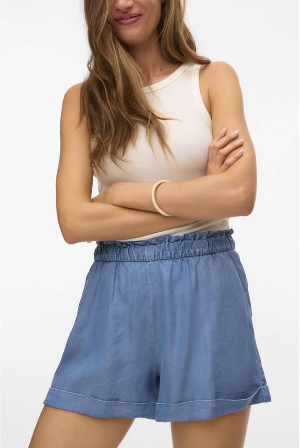 Vero Moda Loose fit korte broek van lyocell in denimlook model 'HARPER' - Foto 2