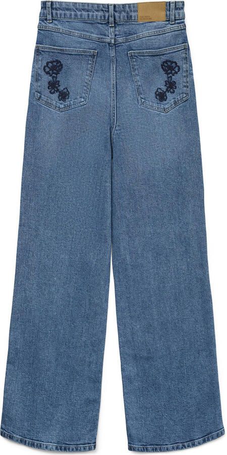 VERO MODA high waist straight leg jeans medium blue denim - Foto 3