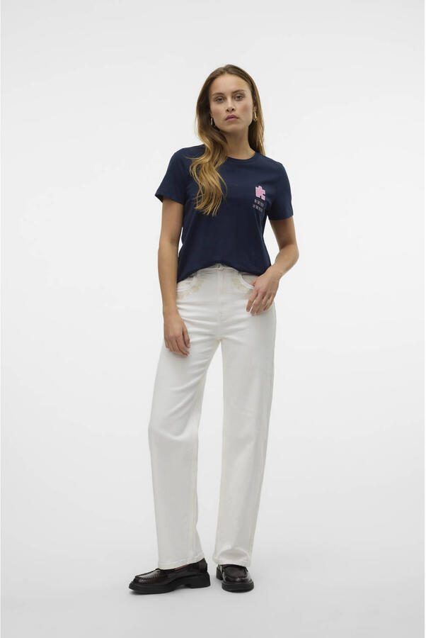 VERO MODA high waist wide leg jeans wit - Foto 2