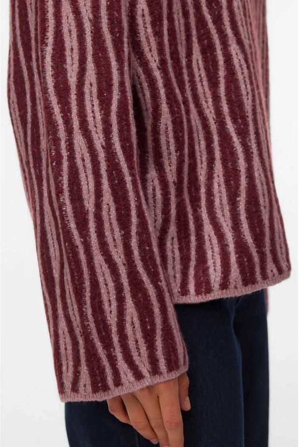 VERO MODA gebreide trui met print paars roze - Foto 2