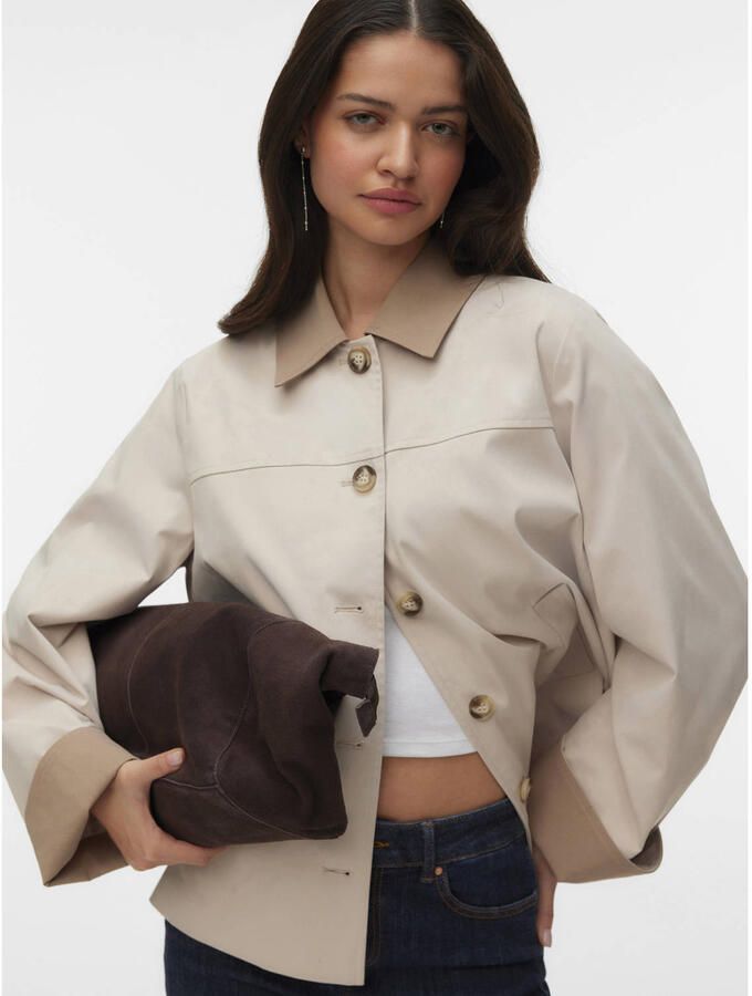 Vero Moda Regular fit blouson met platte kraag model 'CHELSEAPOPPY'