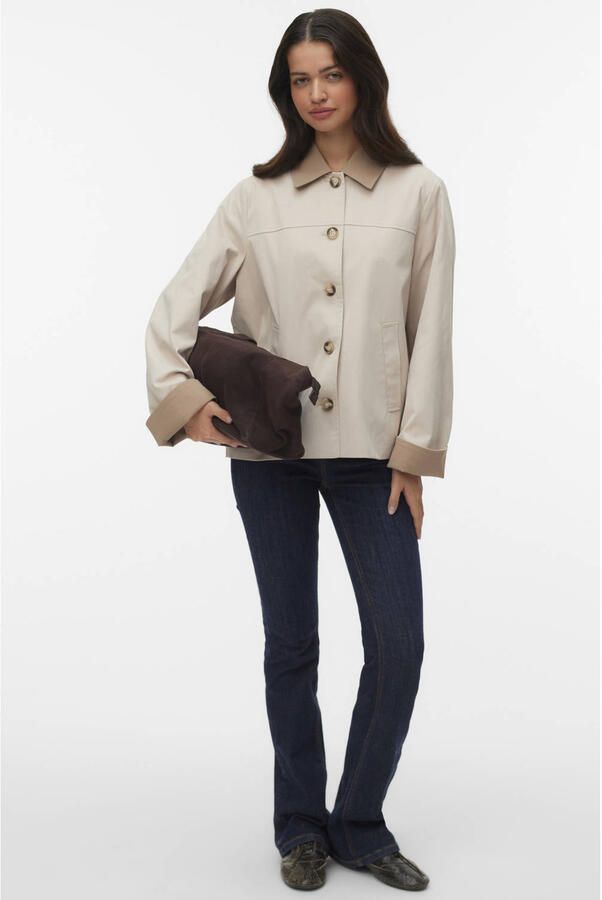 Vero Moda Regular fit blouson met platte kraag model 'CHELSEAPOPPY' - Foto 3