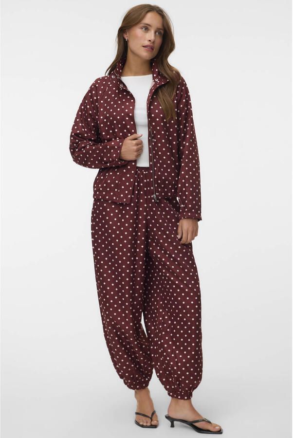 VERO MODA jas met stippen donkerrood - Foto 3