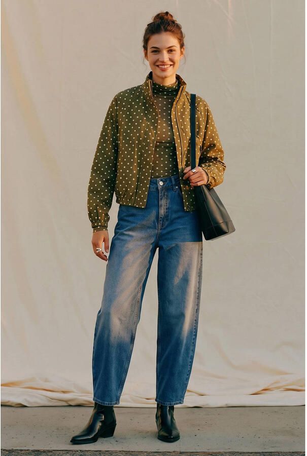 VERO MODA jas met stippen groen