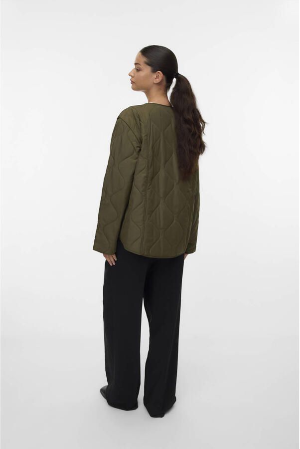 Vero Moda Regular fit gewatteerd jack met enkele knoopsluiting model 'MILLIE'