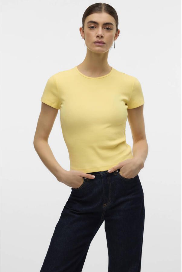 Vero Moda Shirt met ronde hals VMCHLOE SS SHORT TOP JRS NOOS