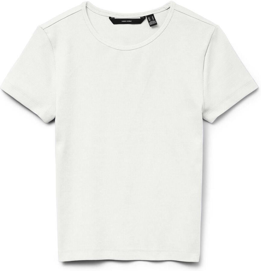 Vero Moda Regular fit T-shirt met geribde look model 'CHLOE' - Foto 2