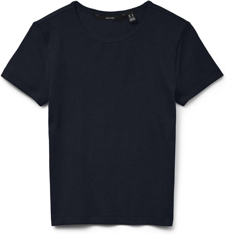 Vero Moda Regular fit T-shirt met geribde look model 'CHLOE' - Foto 2