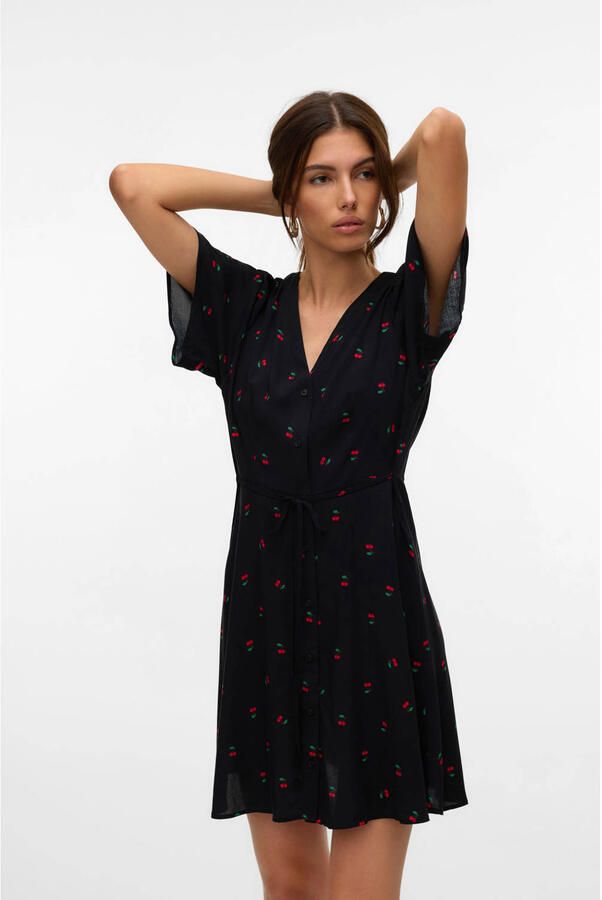 Vero Moda Mini-jurk VMALBA SS SHORT DRESS WVN NOOS