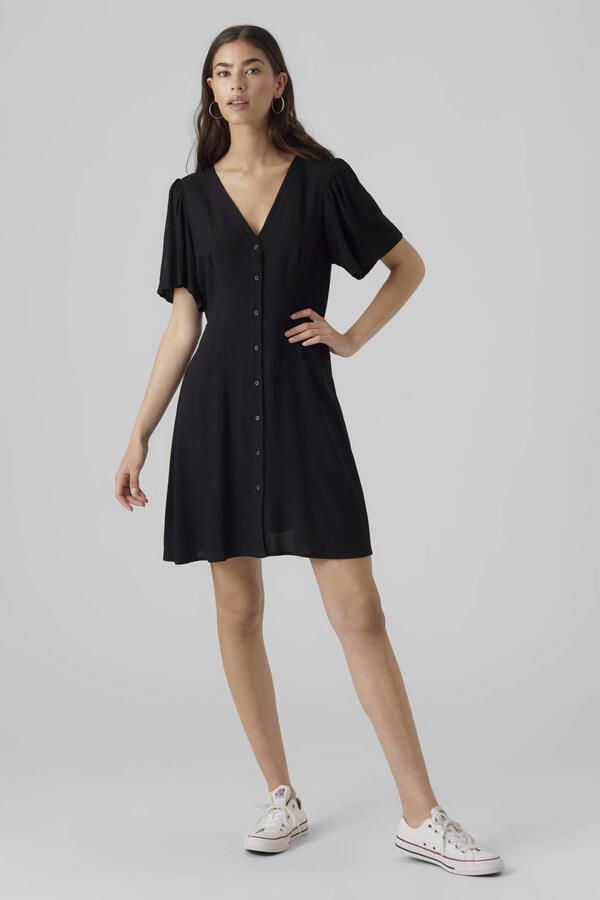 Vero Moda Licht uitlopend minijurkje van pure viscose model 'ALBA' - Foto 2