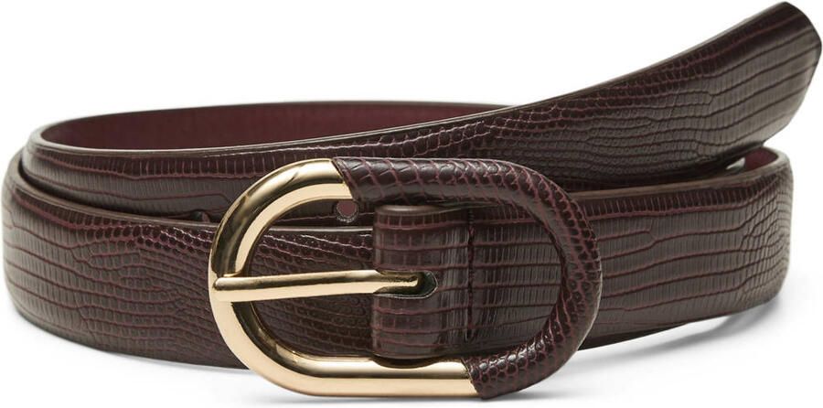 VERO MODA leren riem VMCARLY donkerbruin