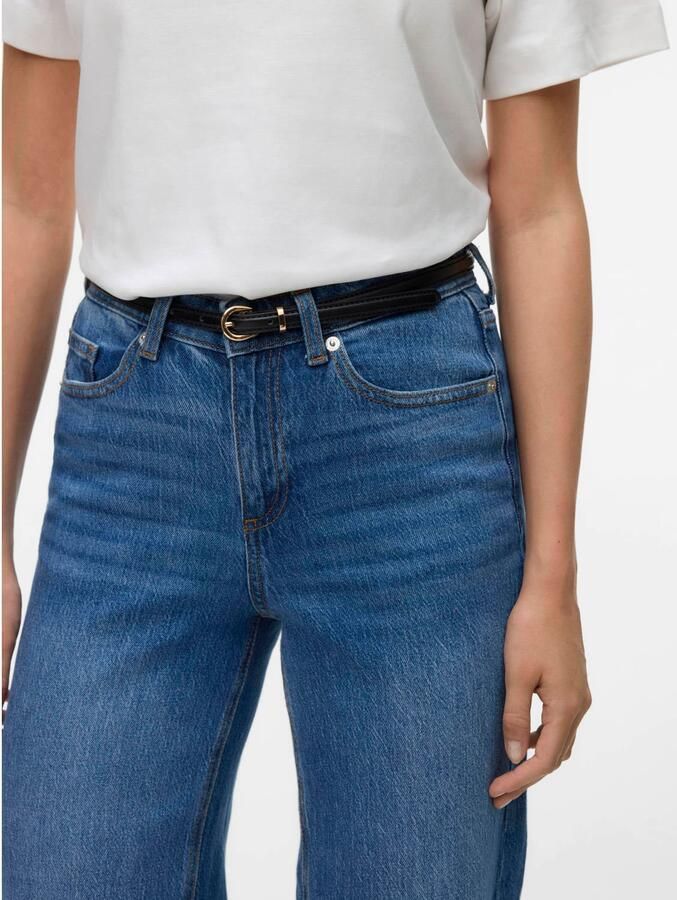 VERO MODA leren riem VMKATJA set van 2 zwart bruin