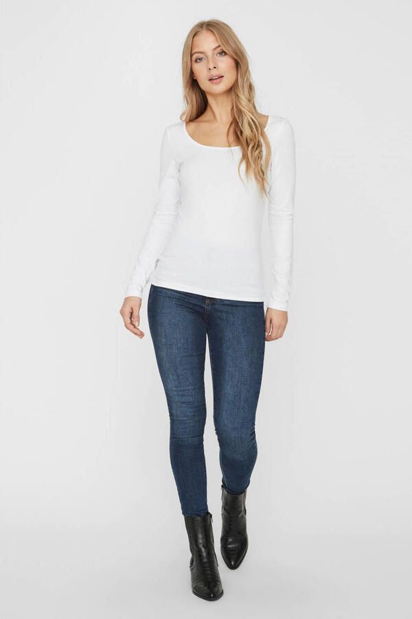 Vero Moda Shirt met lange mouwen VMMAXI gemaakt van biologisch katoen - Foto 3