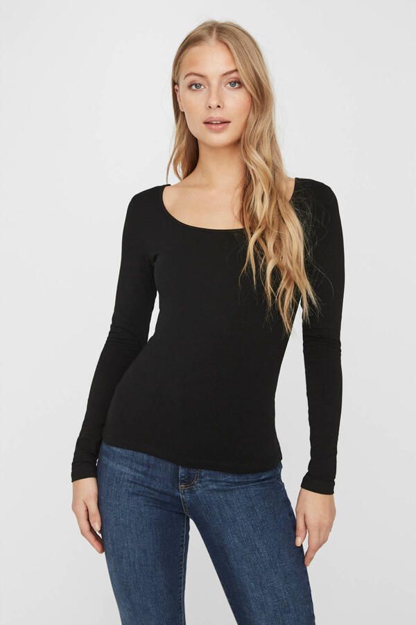 Vero Moda Shirt met lange mouwen VMMAXI gemaakt van biologisch katoen - Foto 2