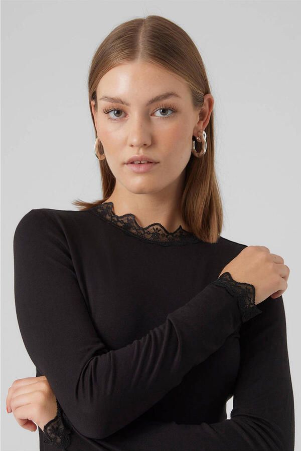 Vero Moda Shirt met staande kraag VMROSA LS HIGHNECK TOP JRS NOOS - Foto 2