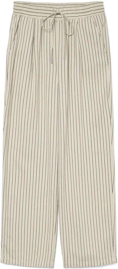 Vero Moda Loose fit bandplooibroek in een mix van viscose en linnen model 'JESMILO' - Foto 2