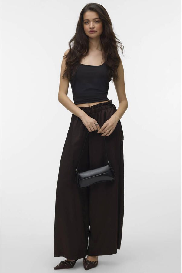 VERO MODA loose fit casual broek bruin