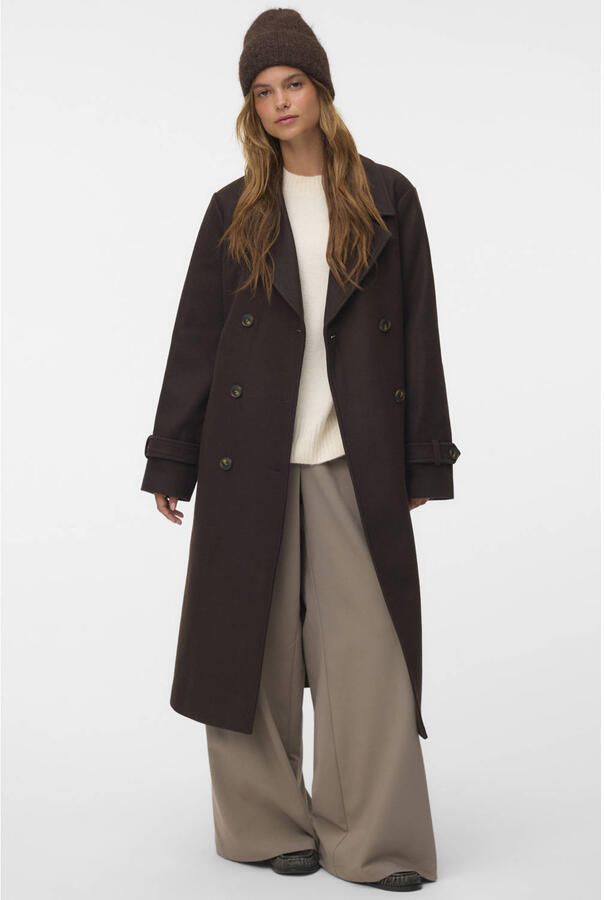 Vero Moda Regular fit trenchcoat met reverskraag model 'FORTUNEVEGA'