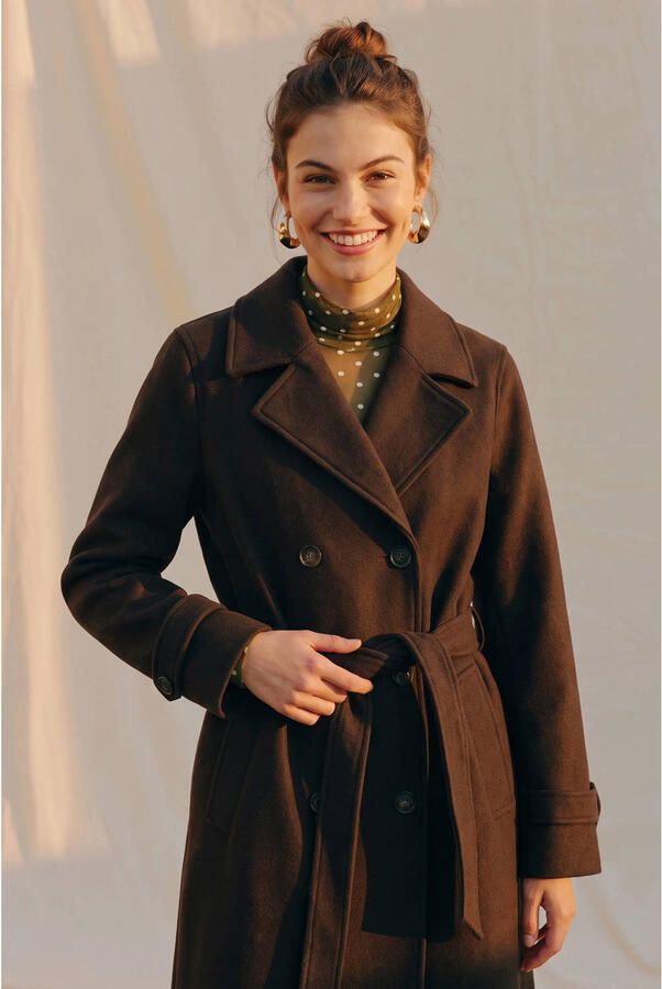 Vero Moda Regular fit trenchcoat met reverskraag model 'FORTUNEVEGA' - Foto 3