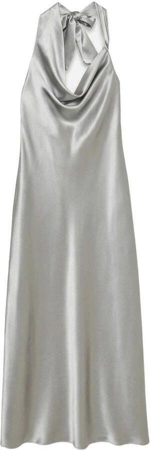 VERO MODA maxi halterjurk met plooien zilver