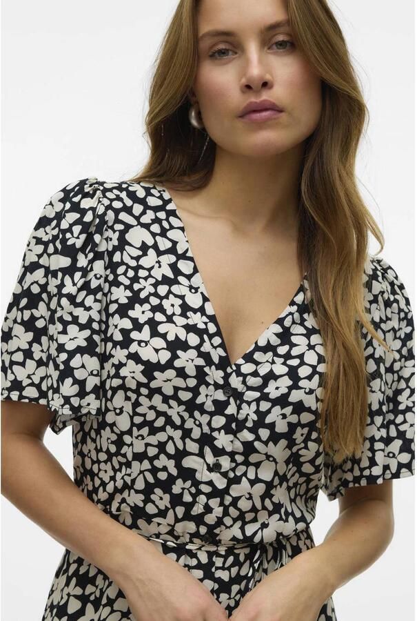 Vero Moda Zomerjurk VMALBA SS CALF DRESS WVN GA NOOS