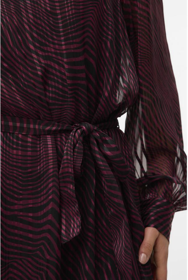 VERO MODA midi jurk donkerrood - Foto 2