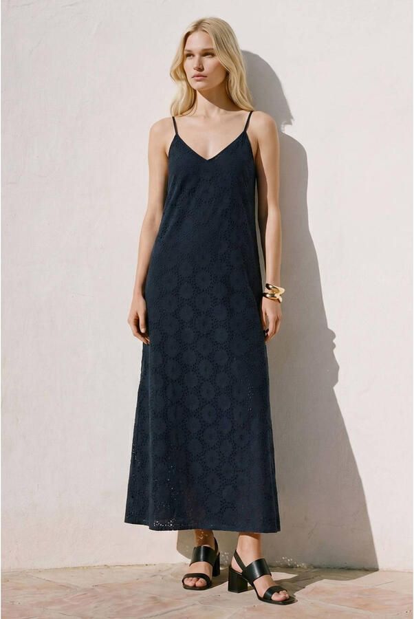 VERO MODA midi jurk marineblauw