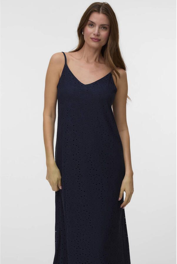 VERO MODA midi jurk marineblauw