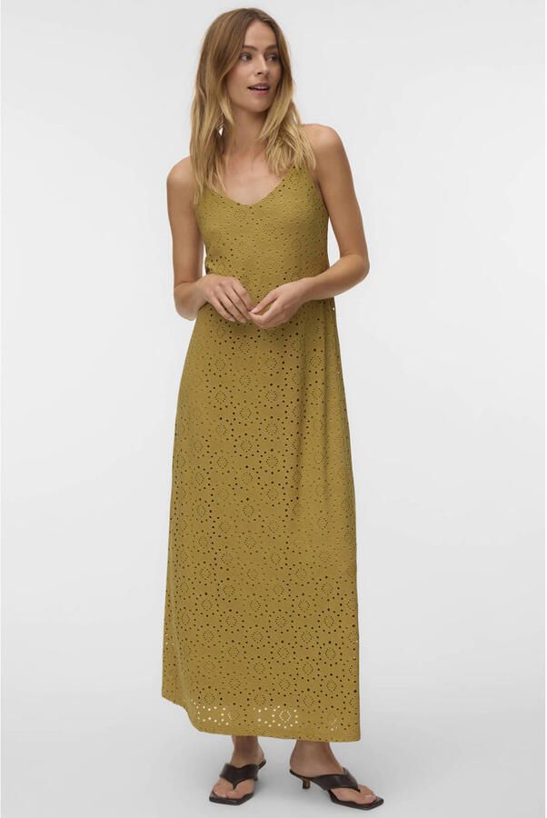 VERO MODA midi jurk olijfgroen - Foto 4