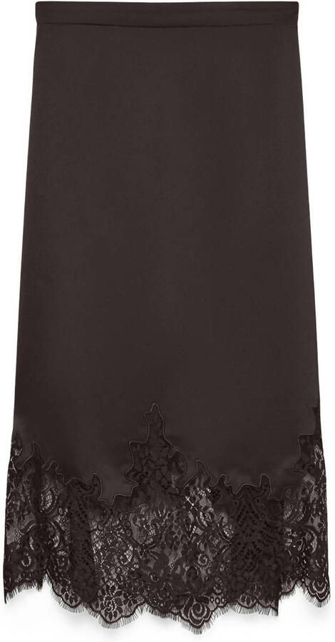 VERO MODA midi rok donkerbruin