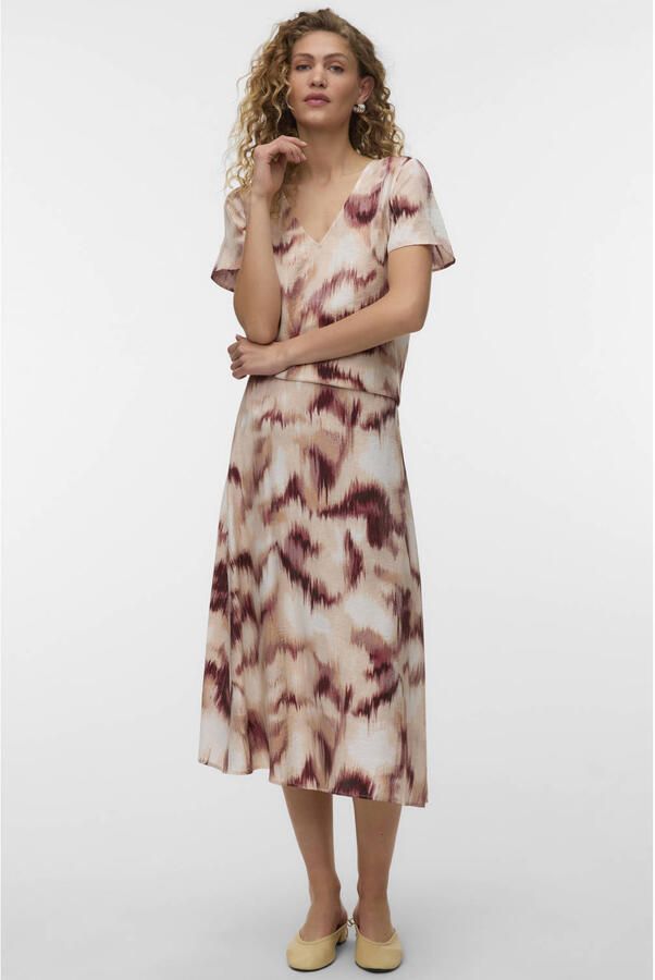 VERO MODA midi rok oudroze - Foto 3