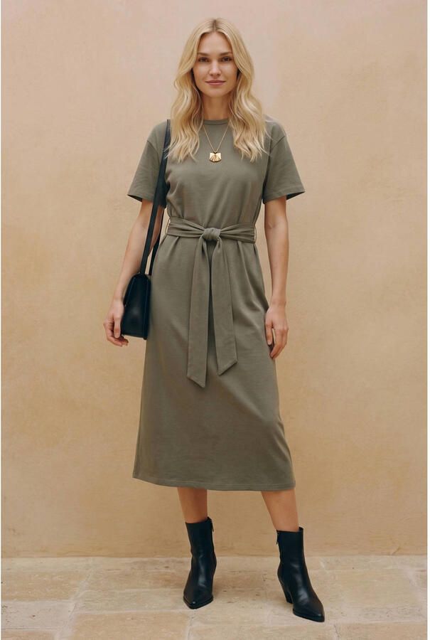 VERO MODA midi T-shirtjurk lichtgeel - Foto 2