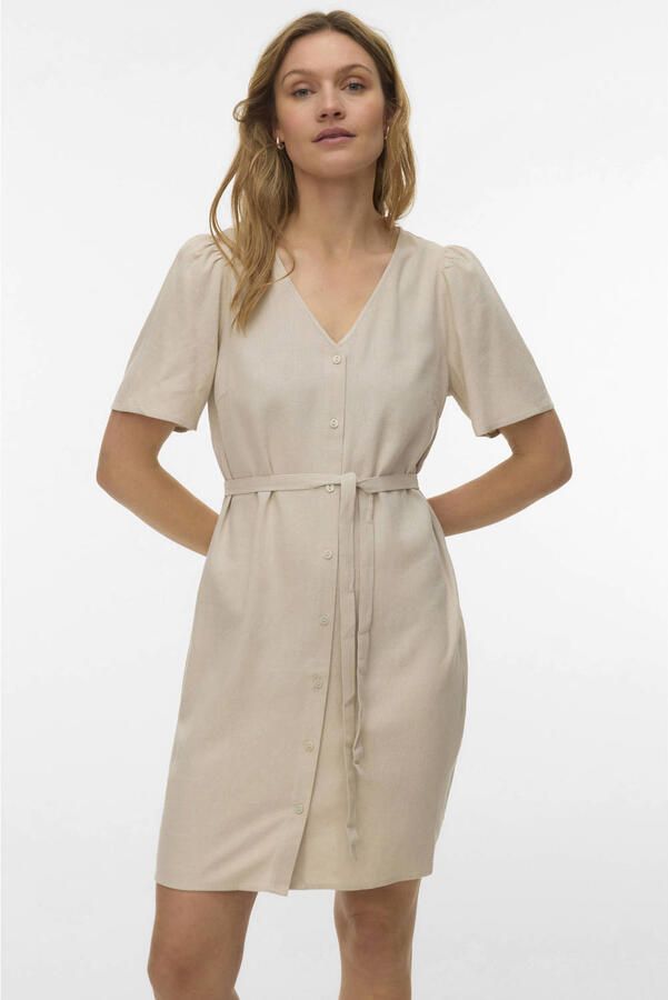 VERO MODA mini jurk beige