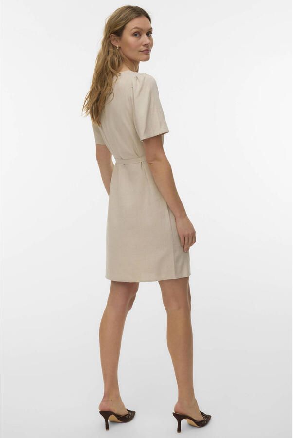 VERO MODA mini jurk beige - Foto 3