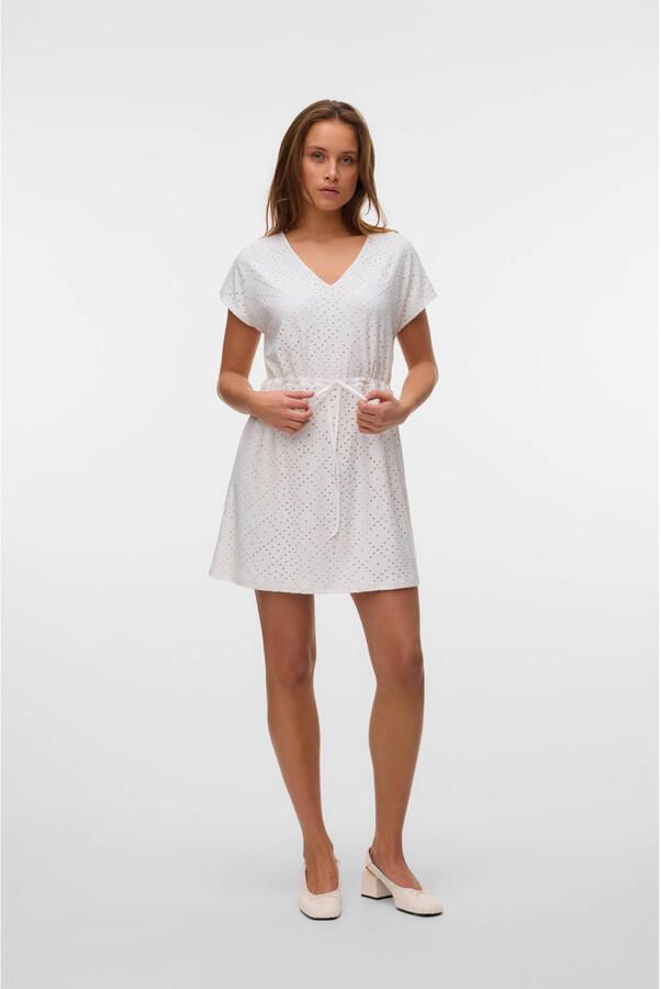 Vero Moda Getailleerde mini-jurk met ajourpatroon model 'TASSA' - Foto 2