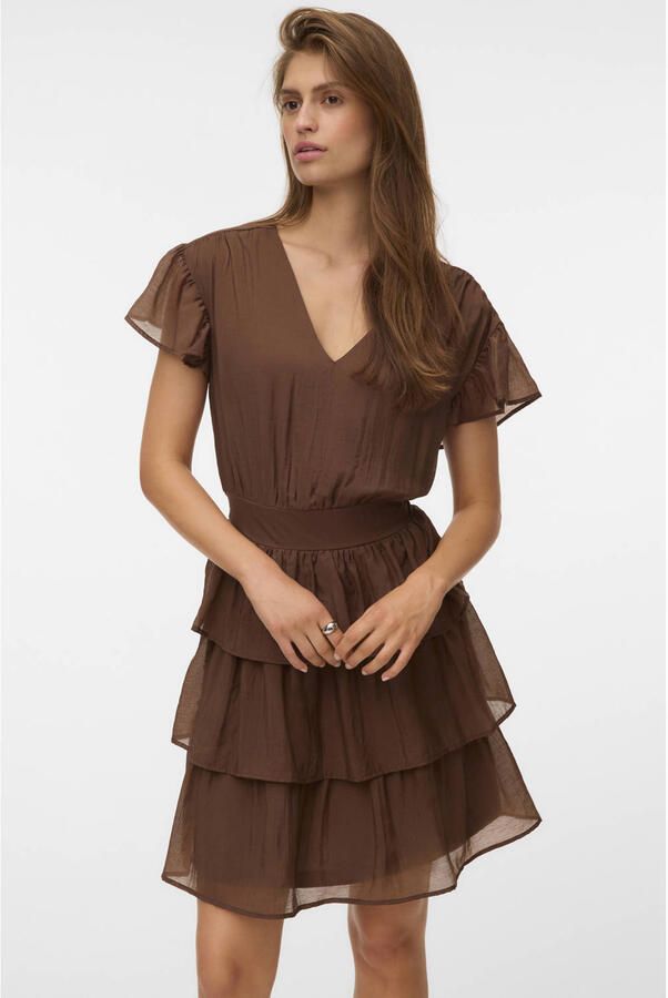 VERO MODA mini jurk bruin - Foto 3