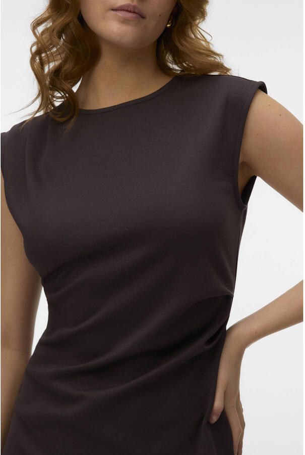 VERO MODA mini jurk donkerbruin - Foto 2
