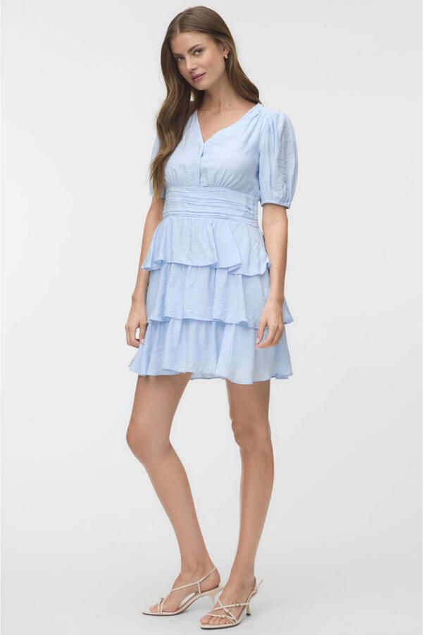 VERO MODA mini jurk lichtblauw - Foto 3